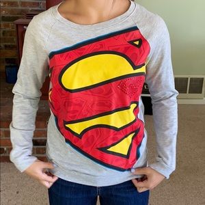 Superman sweatshirt size Jrs. Small